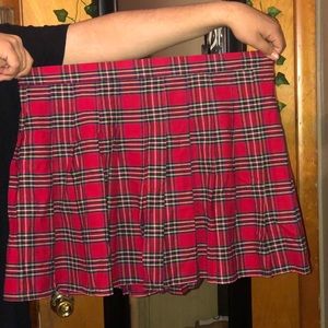 Plaid red plus size skirt 2X new with tags